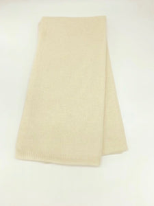 Large Cream Knitted Cashmere Wrap