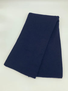 Large Navy Blue Knitted Cashmere Wrap
