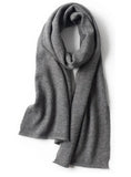 Large Charcoal Knitted Cashmere Wrap